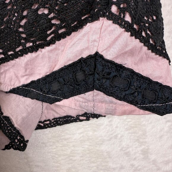 Vintage Persaman Chevron Midi Skirt Pink & Black Women's Size 8 Emo Coquette - Picture 5 of 11